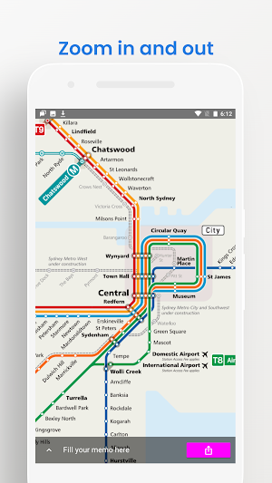 SYDNEY METRO TRAIN FERRY MAP Screenshot 2