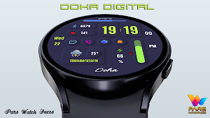 Doha Digital Watch Face Screenshot 3