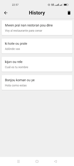 Haitian To Spanish Translator Screenshot 2