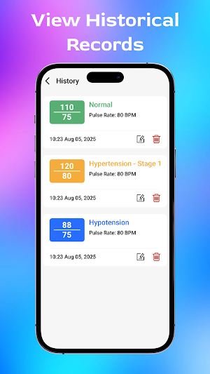 Blood Pressure Diary Screenshot 2
