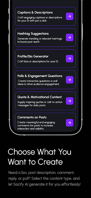 SOCIFY AI – Content Creator Screenshot 1
