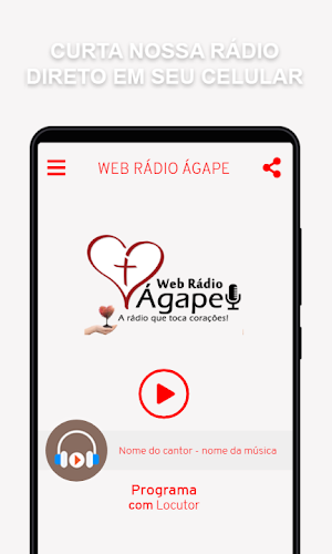 Web Rádio Ágape Screenshot 2