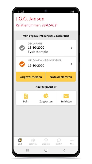 Just zorgverzekering Screenshot 2