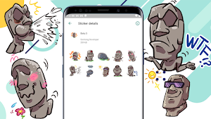 Sticker Batu Moai WAStickerApp Screenshot 0