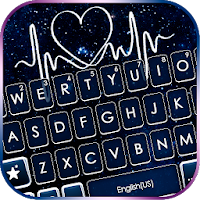 Dark Blue Heartbeat Keyboard Theme