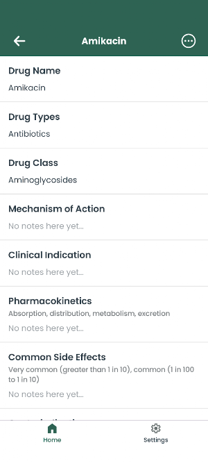 Vets Personal Formulary Screenshot 2