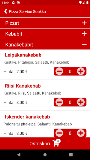 Pizza Service Soukka Screenshot 2