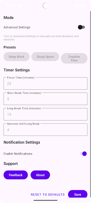 Focus Flow – Pomodoro Screenshot 3