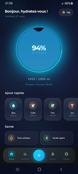 EauHydra - Tracker d'eau Screenshot 1