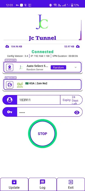 JC tunnel VPN Screenshot 2