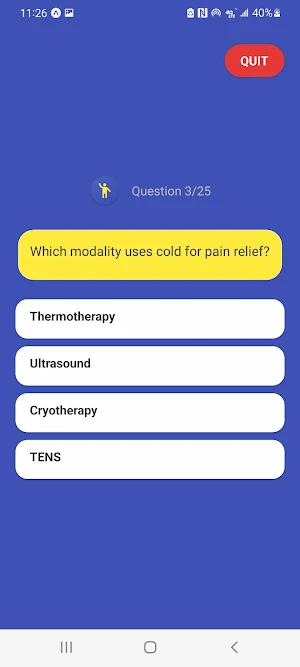 Physiotherapy Quiz Screenshot 1