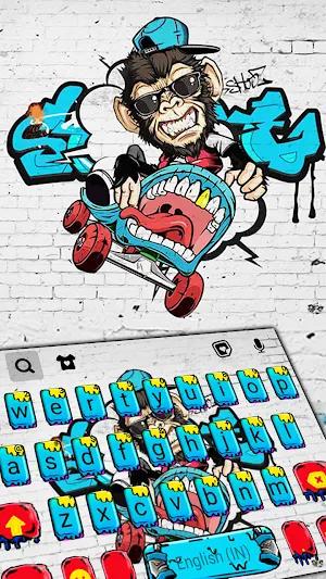 Street Art Graffiti Keyboard Background Screenshot 0