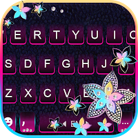 Pastel Flowers Keyboard Background