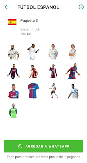 Stickers de Fútbol Español Screenshot 3