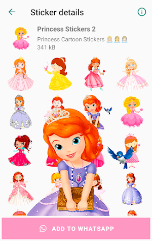 Princess Cartoon Stickers for WhatsApp Screenshot 1