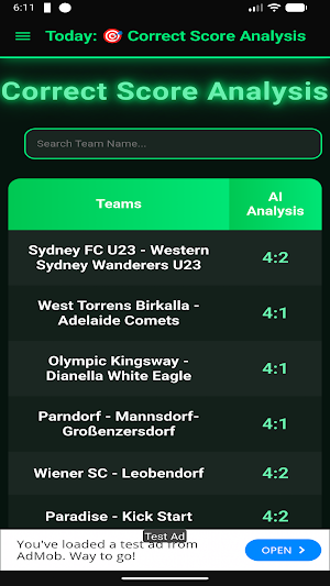 Correct Score Analyzer Tips Screenshot 1