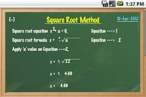 Basic Quadratic Equation Screenshot 3