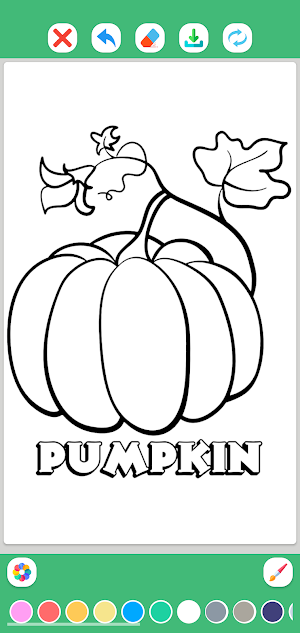 Fruits and Vegetables Coloring Screenshot 2