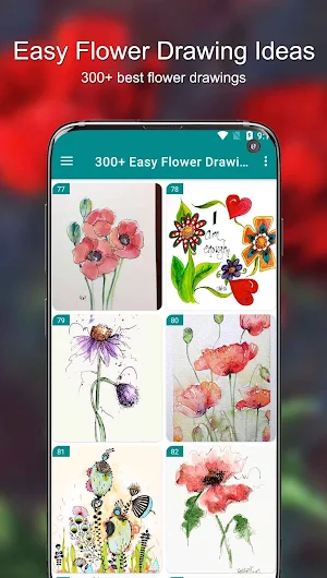 300+ Easy Flower Drawing Ideas Screenshot 0