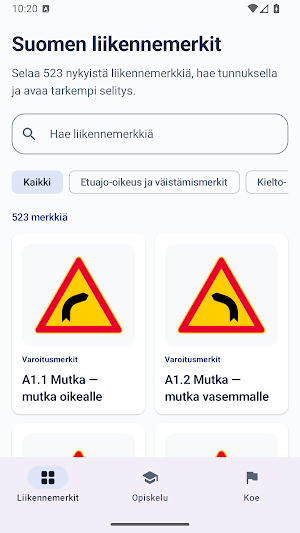 Suomen liikennemerkit: testi Screenshot 0