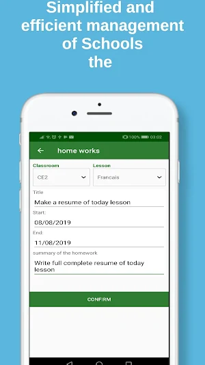 Online management platform for schools Screenshot 3