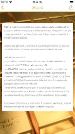 ASSET Investimenti in Oro Screenshot 0