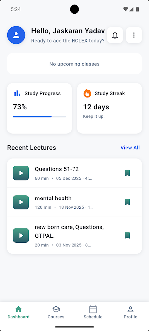 Nursing World Student App Screenshot 1