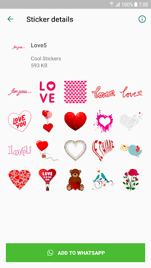 Love Stickers - WAStickerApps Screenshot 1