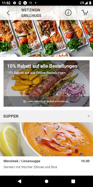 Wetzikon GrillHuus Screenshot 2