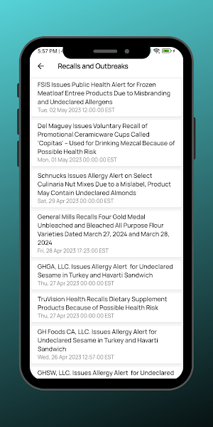 Food Safety Tracker Screenshot 1