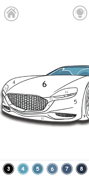 Cars Color By Number Screenshot 3