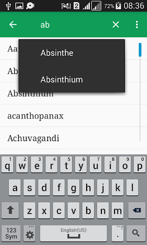 Natural Medicine Dictionary Screenshot 1