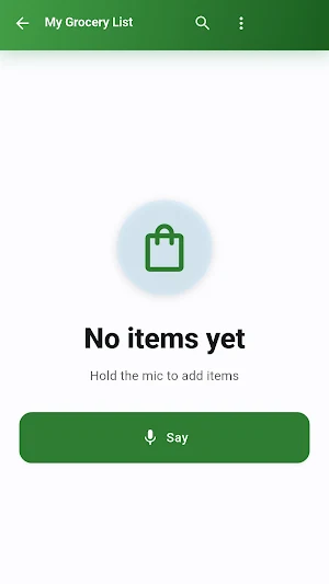 Shopping List: Voice input Screenshot 1
