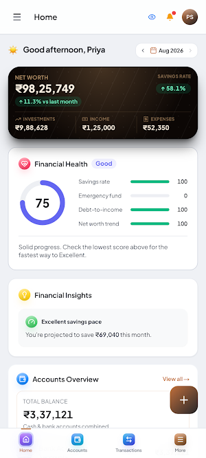 WealthyNest: Budget & Wealth Screenshot 0