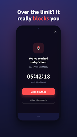 ShutApp - App Time Limit Screenshot 1