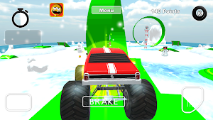 Snow Car Race & Stunts Extreme by Kaufcom Screenshot 1