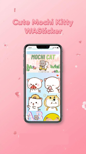 Cute Mochi Kitty WASticker Screenshot 1