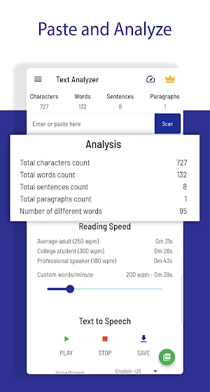 Text Analyzer Screenshot 0