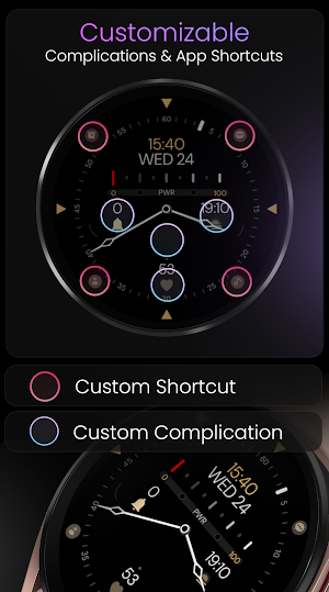 Minimal Black v32 Watch Face Screenshot 2