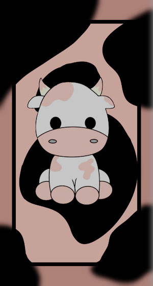 Cute Cow Aesthetic Wallpaper Screenshot 1