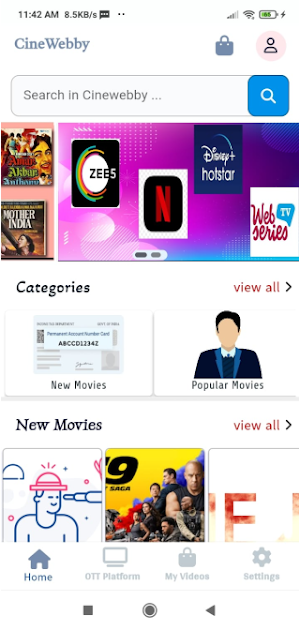 Cinewebby Screenshot 1