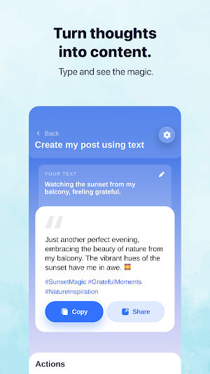 PostPro: AI Generator for Text Screenshot 1
