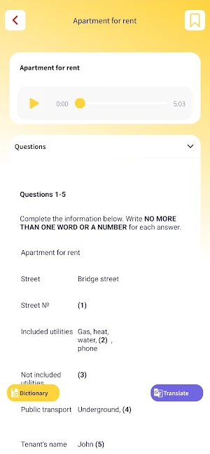 IELTS Practice Test Screenshot 2