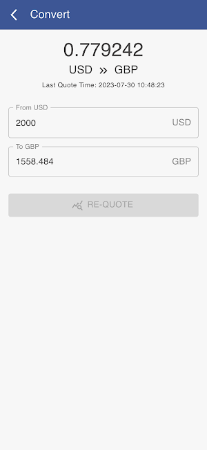 USD to GBP Screenshot 2