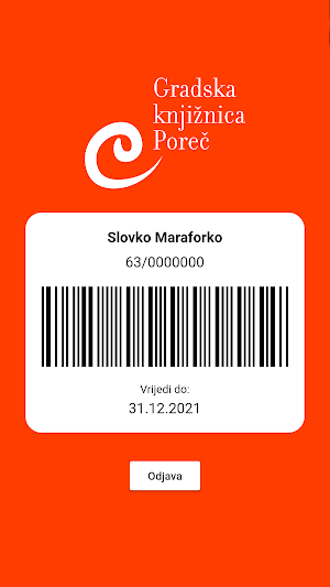 Porec Library - eLibraryCard Screenshot 1