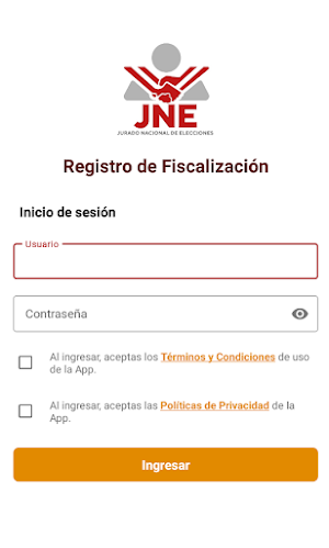 JNE Registro de Fiscalización Screenshot 0