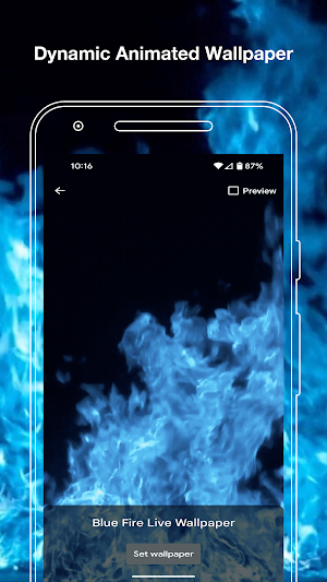 Blue Fire Live Wallpaper Screenshot 1