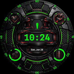 Carbon Black Watch Face Screenshot 1
