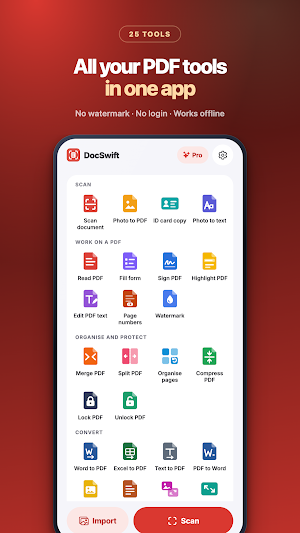 DocSwift: All in One PDF Tools Screenshot 0