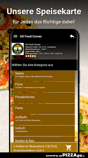 AS Food Corner Leverkusen Screenshot 3